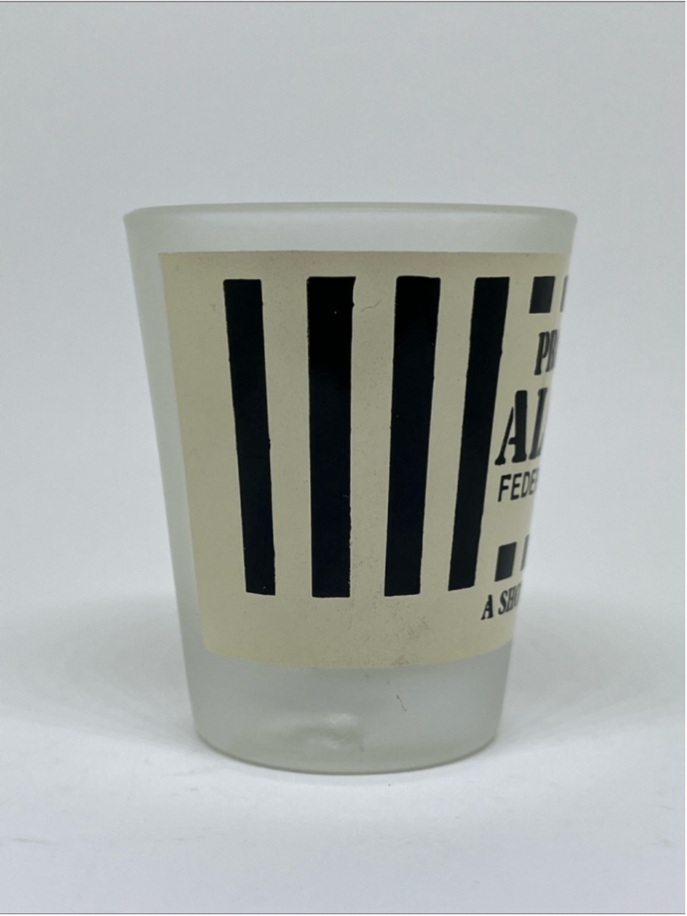 Alcatraz 'Property of Alcatraz' Black and Cream Shot Glass - Picture 3 of 4